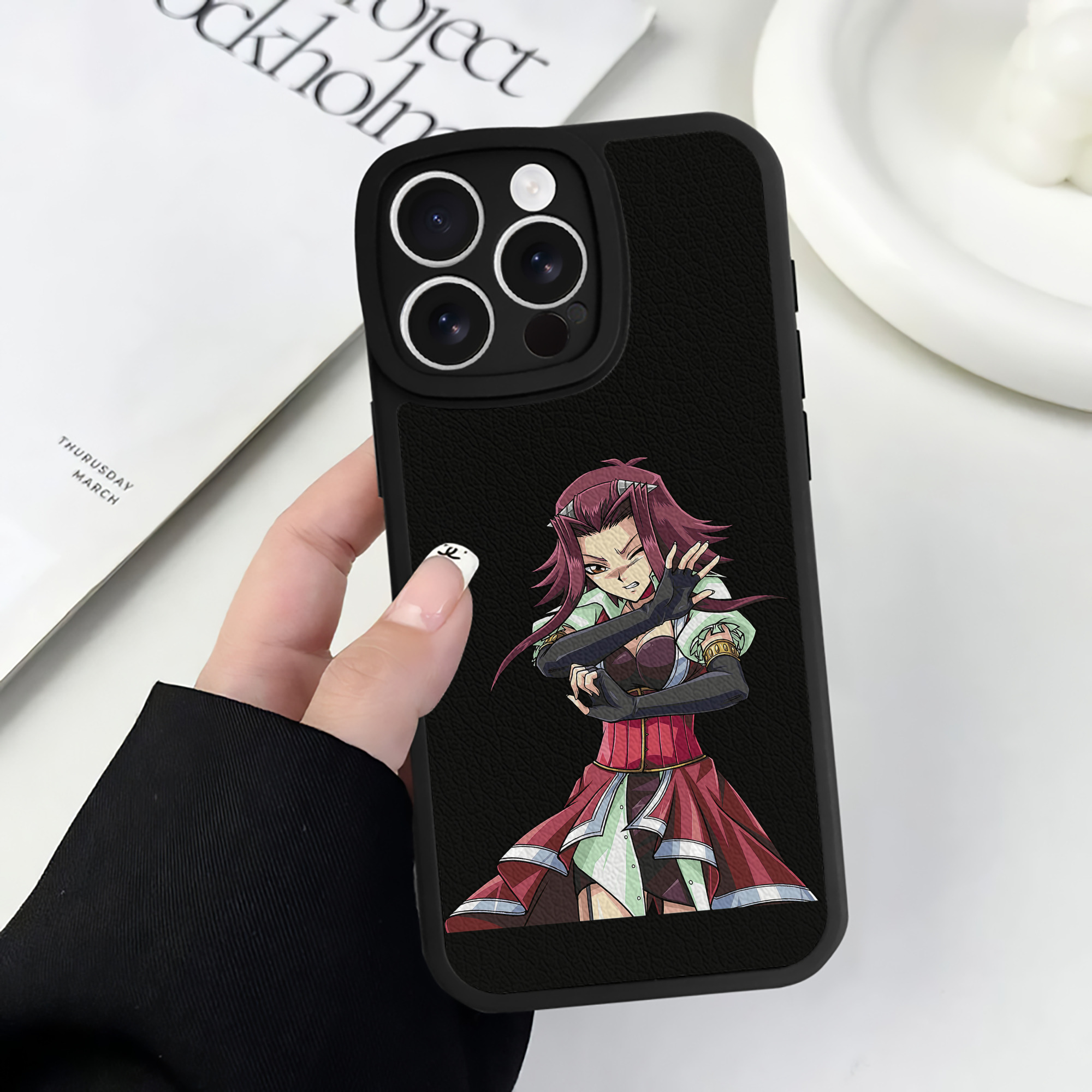 （画像用） 遊☆戯☆王 Yu-Gi-Oh! 【iPhone 16シリーズ対応】シリコンスマホケース（レザー調） 材質：シリコン